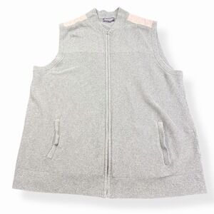 Roundtree & Yorke‎ 3XT Gray Zip Front Sweater Vest Men's Plus Size